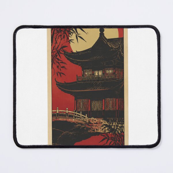 Item preview, Ancient China Temple Poster - Chinese Heritage Vintage Travel Art, Asian Retro Wall Decor. designed and sold by TialCorner.