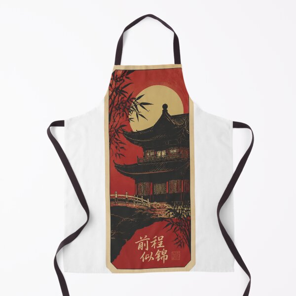 Item preview, Ancient China Temple Poster - Chinese Heritage Vintage Travel Art, Asian Retro Wall Decor.  designed and sold by TialCorner.