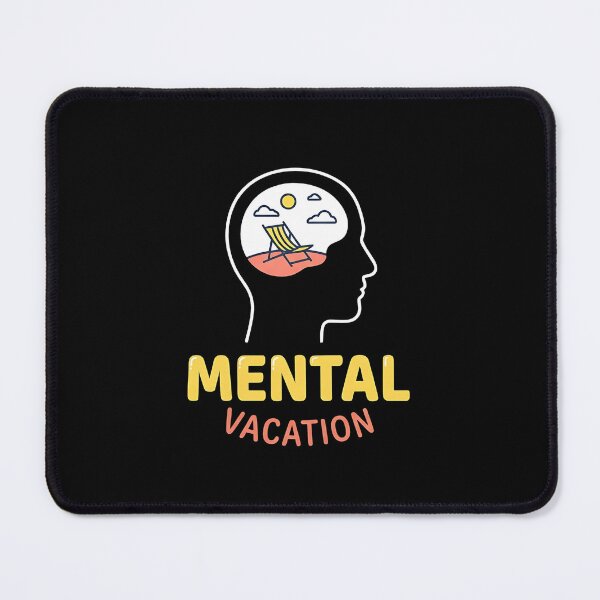 Item preview, Mental Vacation Beach Brain Silhouette designed and sold by Zazz Lee.