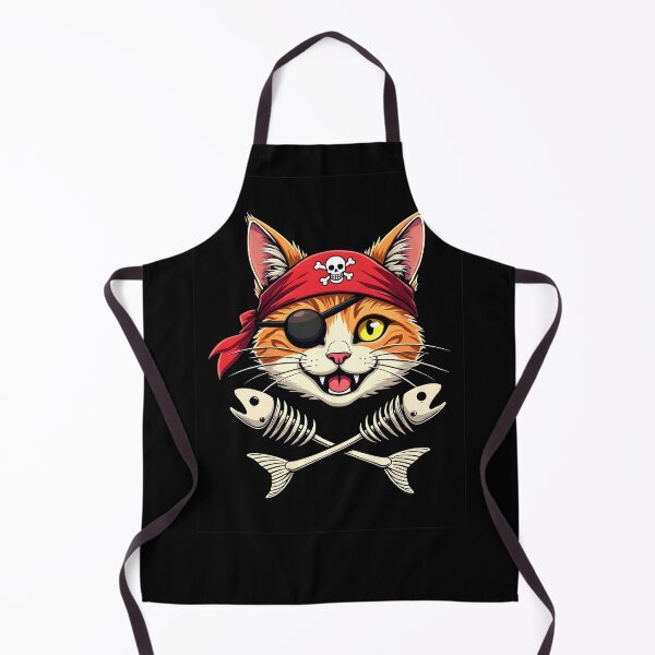 Item preview, Pirate Cat with Crossed Fishbones Design designed and sold by Mterry1202.