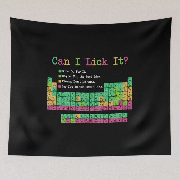 Item preview, Can I Lick It Periodic Table Funny Chemistry Chart designed and sold by Krasnovaovaova.