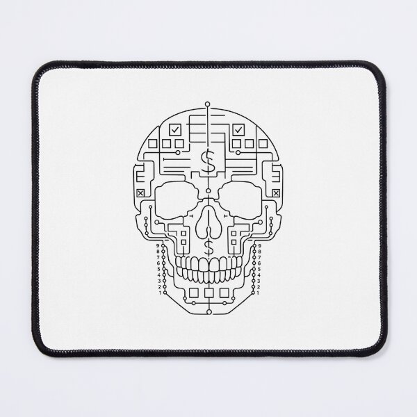 Item preview, Minimalist Schematic Skull Tech Finance Linework designed and sold by chattsuede.