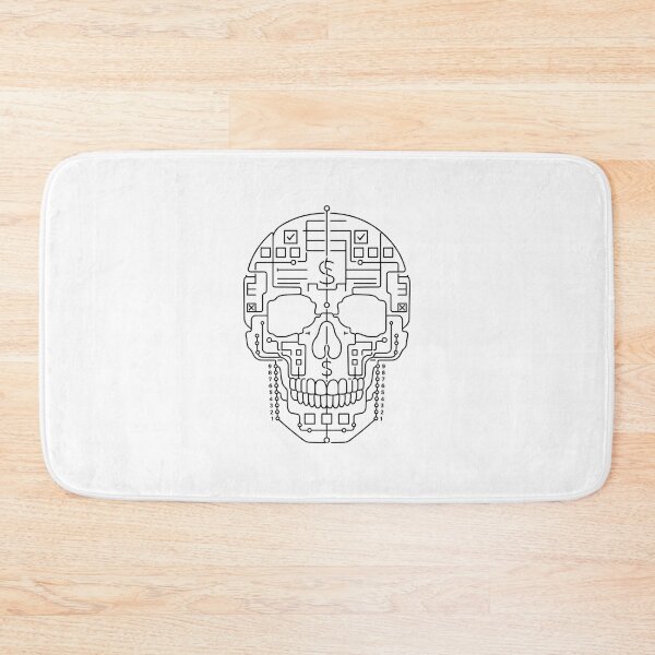 Item preview, Minimalist Schematic Skull Tech Finance Linework designed and sold by chattsuede.