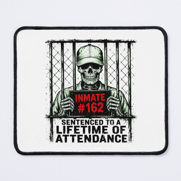 Item preview, Sentenced To Attendance Skull Mugshot Dark Humor designed and sold by chattsuede.
