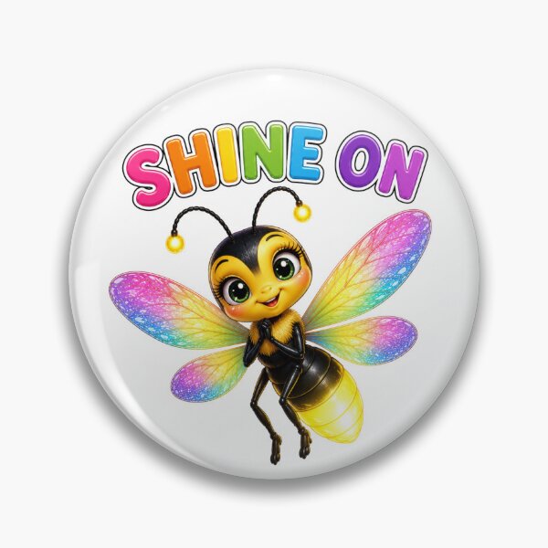 Item preview, Cute Firefly Shine On Inspirational Rainbow Wings Illustration designed and sold by RoPrincess.
