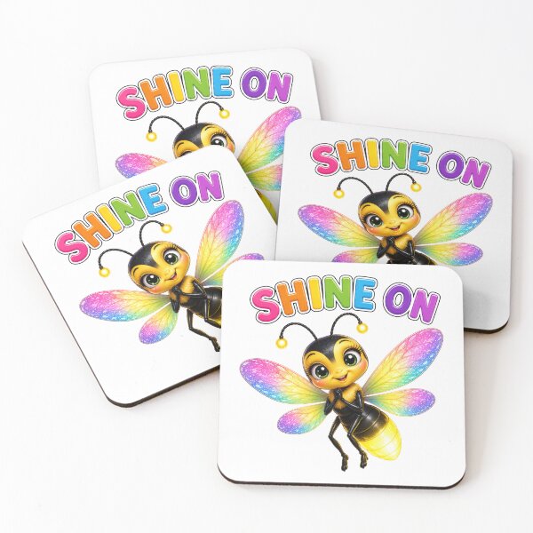 Item preview, Cute Firefly Shine On Inspirational Rainbow Wings Illustration designed and sold by RoPrincess.