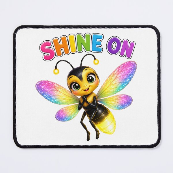 Item preview, Cute Firefly Shine On Inspirational Rainbow Wings Illustration designed and sold by RoPrincess.
