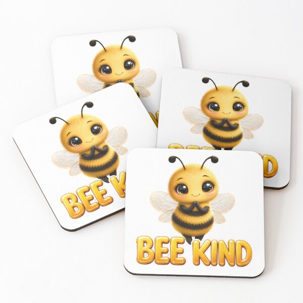 Item preview, Bee Kind Cute Bumble Bee, Adorable Inspirational Bee Illustration with Positive Kindness Quote Sticker designed and sold by RoPrincess.