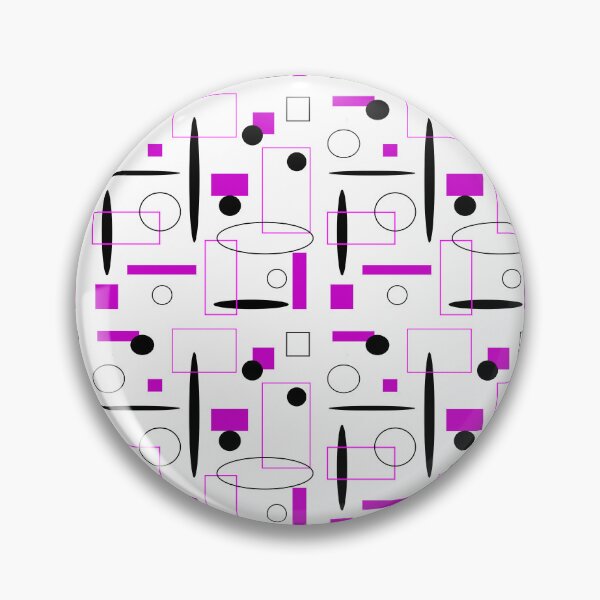 Item preview, Geometric pattern in fuchsia, black and white designed and sold by Elwira Studio.