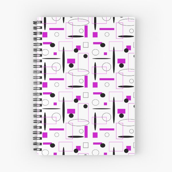 Item preview, Geometric pattern in fuchsia, black and white designed and sold by Elwira Studio.