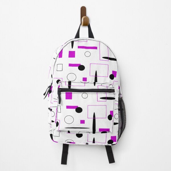 Item preview, Geometric pattern in fuchsia, black and white designed and sold by Elwira Studio.