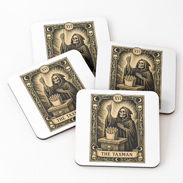 Item preview, Fry Tax Tarot Card Gothic Reaper Fries Humor designed and sold by chattsuede.