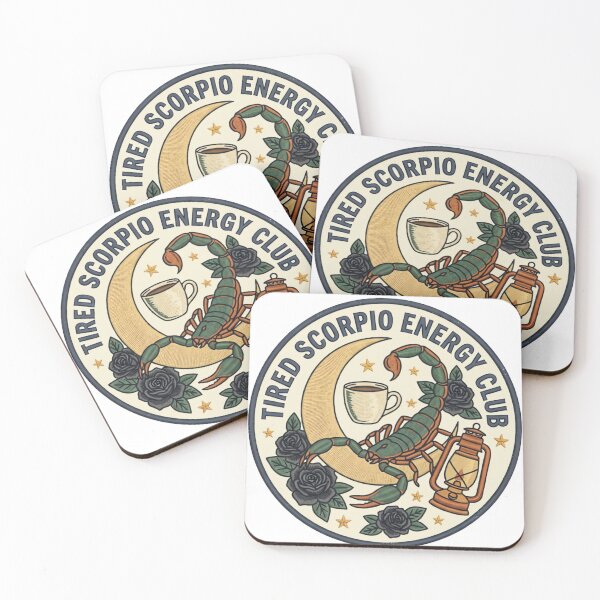 Item preview, Tired Scorpio Energy Club Vintage Embroidered Scorpion Zodiac Badge designed and sold by urbinet.