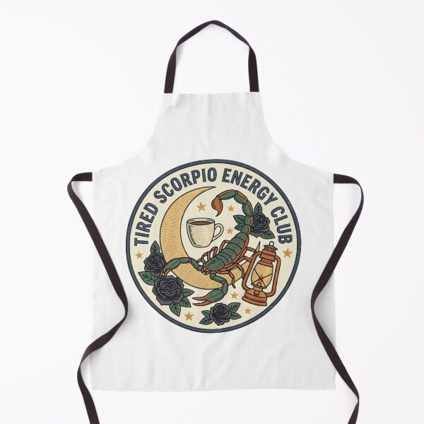 Item preview, Tired Scorpio Energy Club Vintage Embroidered Scorpion Zodiac Badge designed and sold by urbinet.