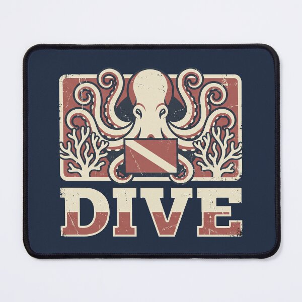Item preview, Vintage Octopus Scuba Dive Flag Kraken Nautical Graphic designed and sold by KiwiRider.