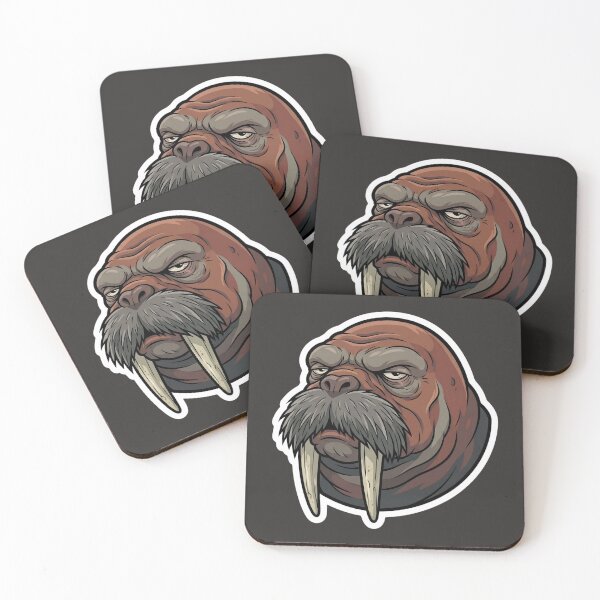 Item preview, Walrus Sticker | Grumpy Walrus Illustration | Cute Marine Mammal Art | Ocean Wildlife Cartoon | Arctic Animal Decal designed and sold by Bhaskar Digital Art.