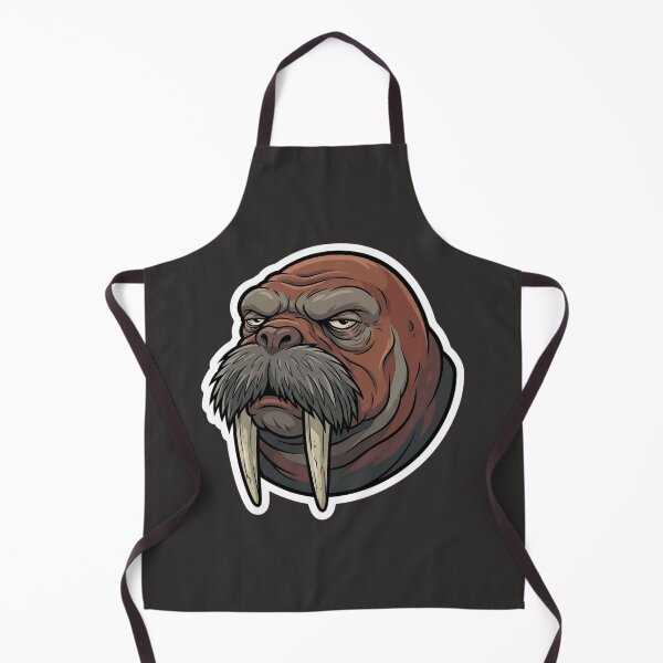 Item preview, Walrus Sticker | Grumpy Walrus Illustration | Cute Marine Mammal Art | Ocean Wildlife Cartoon | Arctic Animal Decal designed and sold by Bhaskar Digital Art.