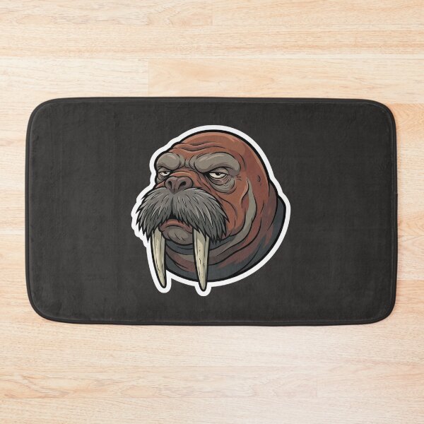 Item preview, Walrus Sticker | Grumpy Walrus Illustration | Cute Marine Mammal Art | Ocean Wildlife Cartoon | Arctic Animal Decal designed and sold by Bhaskar Digital Art.