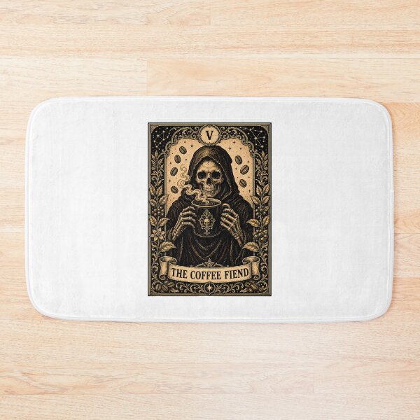 Item preview, Coffee Fiend Tarot Card Gothic Grim Reaper designed and sold by chattsuede.