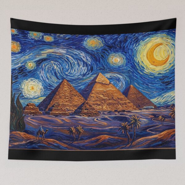 Item preview, A Starry Night Over the Pyramids of Giza designed and sold by NineSevenFour.