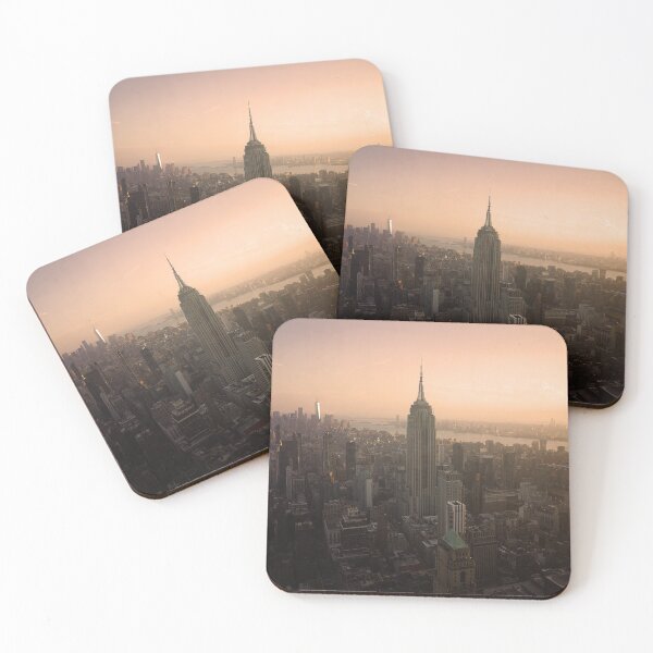Item preview, New York skyline at sunset with the Empire State Building designed and sold by Elwira Studio.