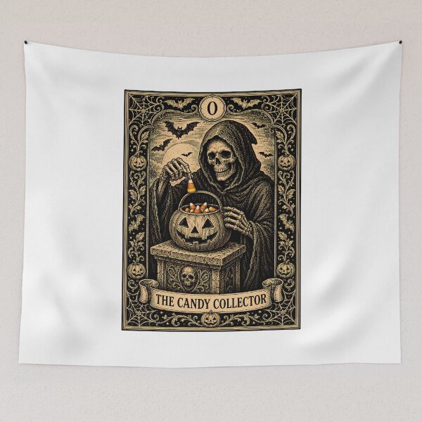 Item preview, Candy Collector Tarot Card Gothic Engraving Halloween designed and sold by chattsuede.