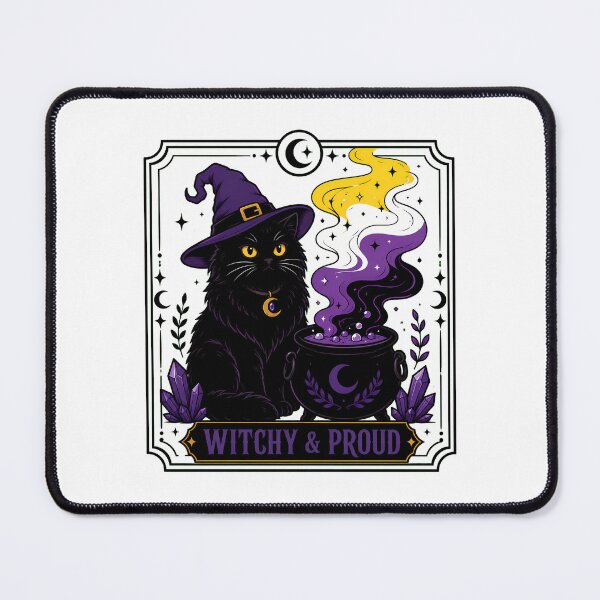 Item preview, Non Binary Witch Cat Witchy And Proud designed and sold by chattsuede.