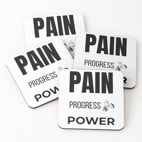 Item preview, Pain Progress Power | Motivational Gym Quote Design designed and sold by amarprints.