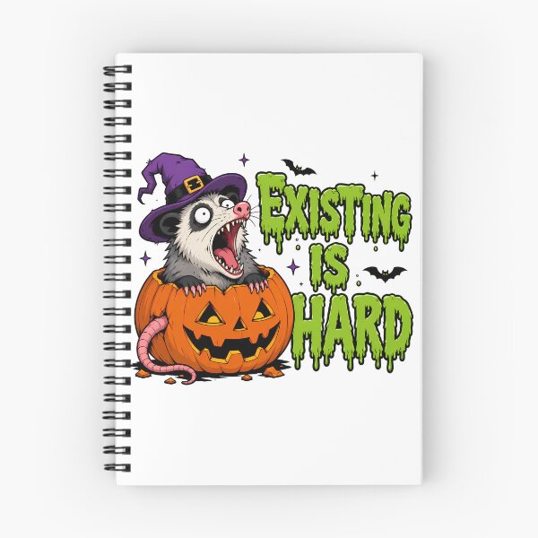 Item preview, Screaming Opossum Halloween Meme Existing Is Hard designed and sold by chattsuede.