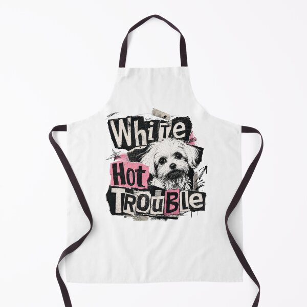 Item preview, White Hot Trouble Maltese Grunge Style designed and sold by AntiqueImages.