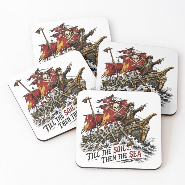 Item preview, Skeleton Pirate Farmer Till the Soil Then the Sea designed and sold by chattsuede.