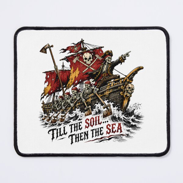 Item preview, Skeleton Pirate Farmer Till the Soil Then the Sea designed and sold by chattsuede.