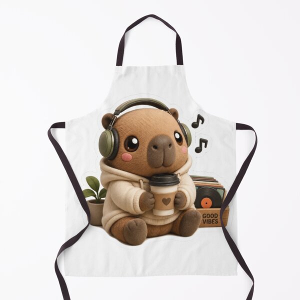 Item preview, Capy with Coffee and Headphones designed and sold by Snurly.