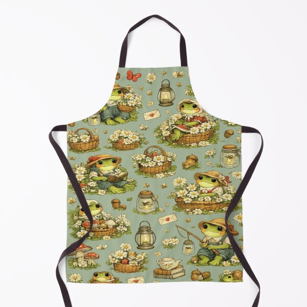 Item preview, Cute Cottagecore Frog Seamless Pattern | Whimsical Forest Frogs, Mushrooms & Wildflowers designed and sold by AvalonTshirts.