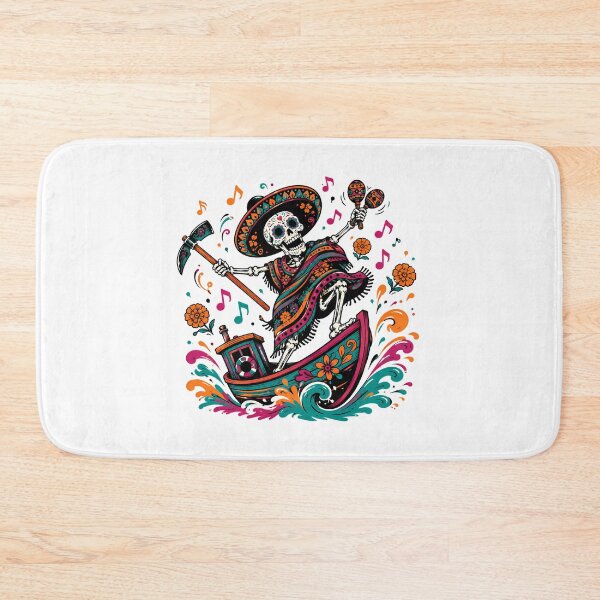 Item preview, Dia de los Muertos Skeleton Sailor with Maracas designed and sold by chattsuede.