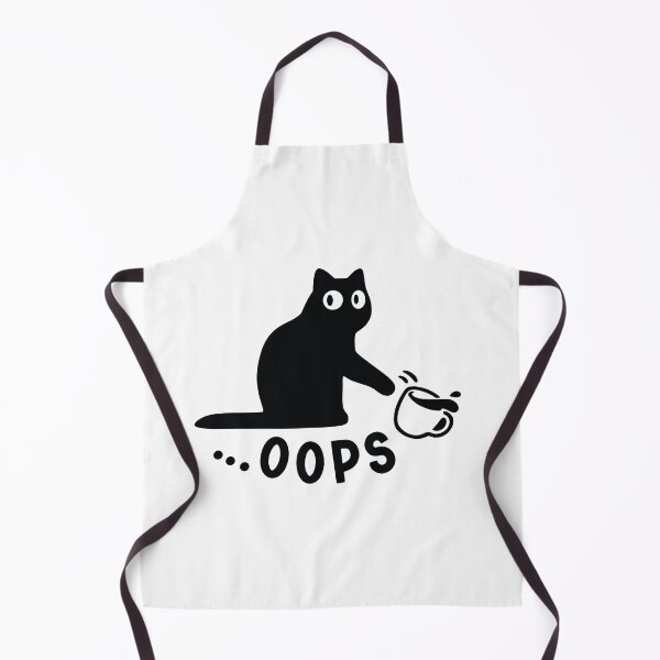 Item preview, Funny black cat silhouette knocking over a coffee mug oops concept designed and sold by ahmapoy.