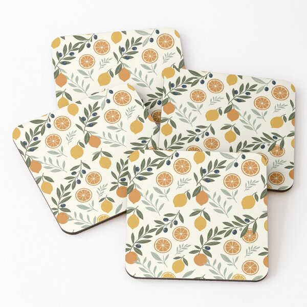 Item preview, Mediterranean Citrus & Tuscan Olive Branch Pattern designed and sold by NocturnBotany.