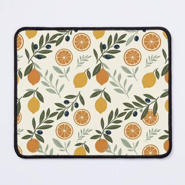 Item preview, Mediterranean Citrus & Tuscan Olive Branch Pattern designed and sold by NocturnBotany.