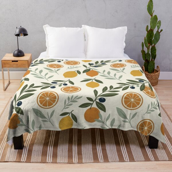 Item preview, Mediterranean Citrus & Tuscan Olive Branch Pattern designed and sold by NocturnBotany.