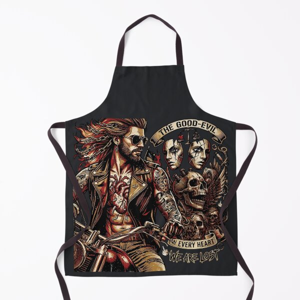 Item preview, The Good Evil Biker Heart designed and sold by Voodoo Store Paranormal Collections.