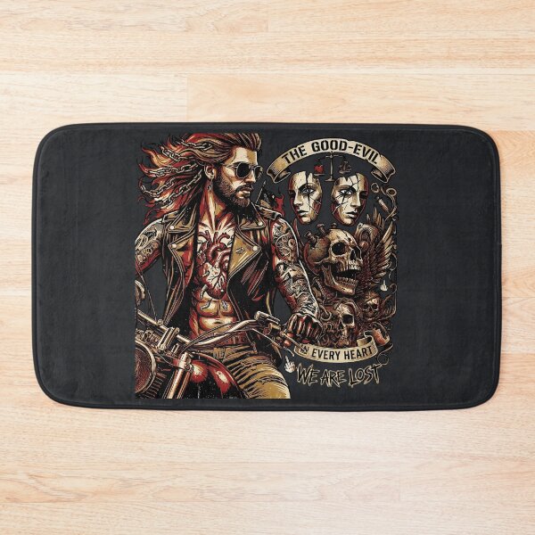 Item preview, The Good Evil Biker Heart designed and sold by Voodoo Store Paranormal Collections.