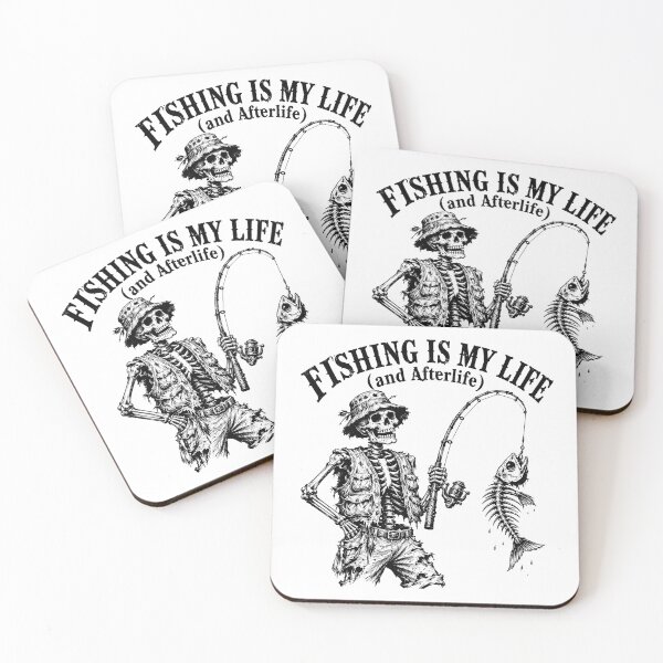 Item preview, Fishing Is My Life Skeleton Gothic Fisherman designed and sold by chattsuede.