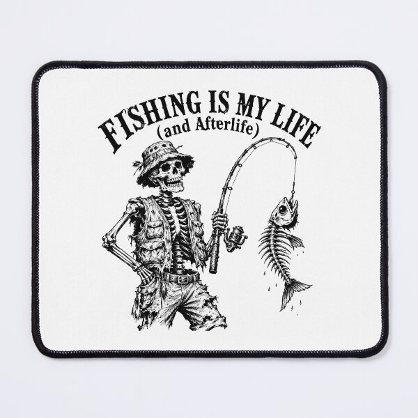 Item preview, Fishing Is My Life Skeleton Gothic Fisherman designed and sold by chattsuede.