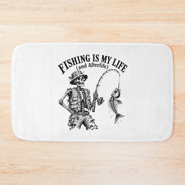 Item preview, Fishing Is My Life Skeleton Gothic Fisherman designed and sold by chattsuede.