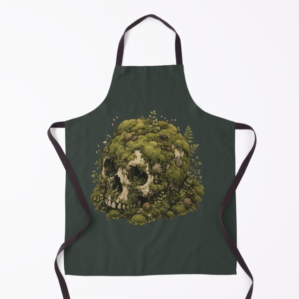 Item preview, Moss Covered Animal Skull Forest Floor Nature Illustration designed and sold by SimplePoDesign.