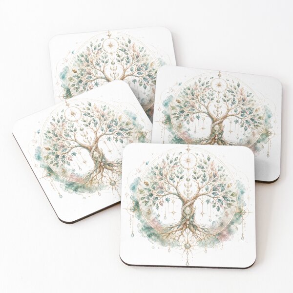 Item preview, Celestial Tree of Life | Sacred Geometry Botanical Art designed and sold by KireaDesigns.