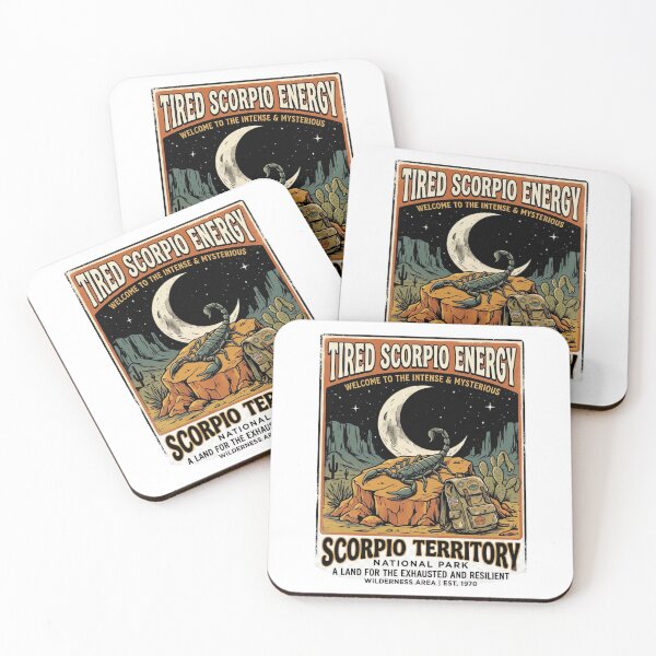 Item preview, Tired Scorpio Energy Vintage National Park Travel Poster designed and sold by urbinet.