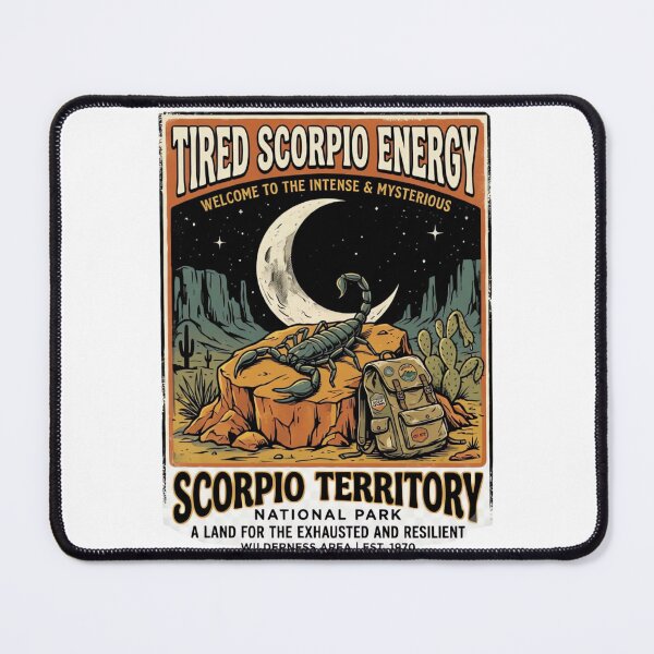 Item preview, Tired Scorpio Energy Vintage National Park Travel Poster designed and sold by urbinet.