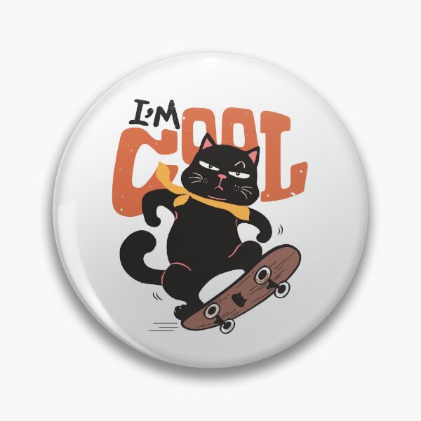Item preview, Cool Black Cat Skateboarding Cartoon Graphic Illustration designed and sold by ahmapoy.