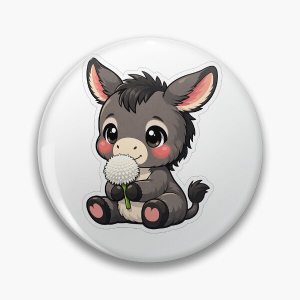 Item preview, Cute Baby Donkey Holding A Dandelion designed and sold by Owcomm.